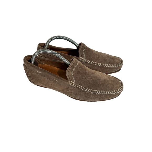 John Varvatos Suede Leather Slip On Mules Driving Loafers Mens Size 9 - Picture 1 of 7